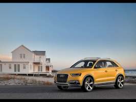 2012 Yellow Audi Q3 Jinlong Yufeng Side Angle Wallpaper