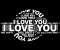 I Love You Typography