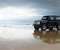 Land Rover on the beach