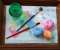 Painted Eggs And Brushes