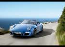 Blue Porsche Carrera 4 Cabrio wallpaper