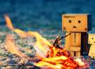 Danbo Warming Fire wallpaper
