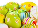 Green And Yellow Easter Eggs wallpaper