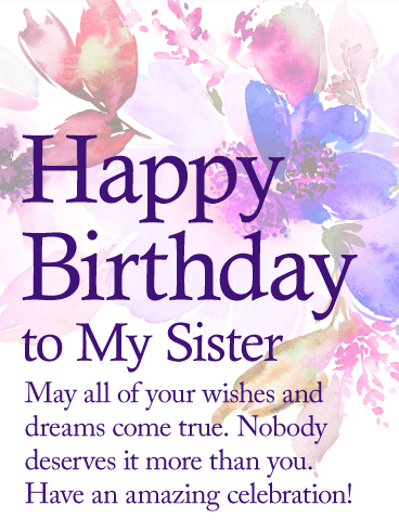 Birthday wishes for sister